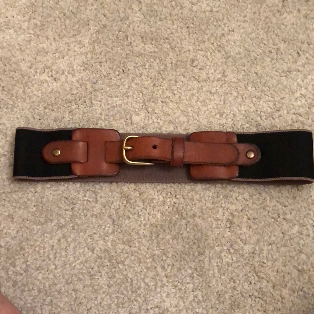 Leather and elastic belt